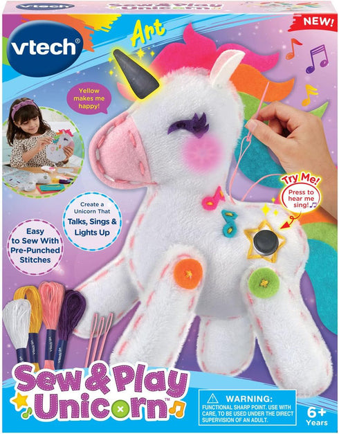 VTech Sew and Play Unicorn, Small Size Educational Toy for Kids