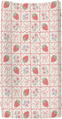 Summer 32''16'' Boho Strawberry Flowers Baby Changing Pad Covers for Boys Girls Strawberries Pink Bows Checkerboard