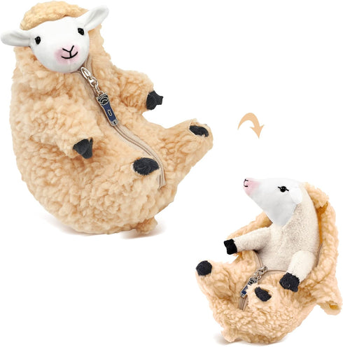 AGRIMONY Cute Shaved Sheep Plush Toys, Kawaii Lamb Gifts for Kids, Girls, Boys, and Teens