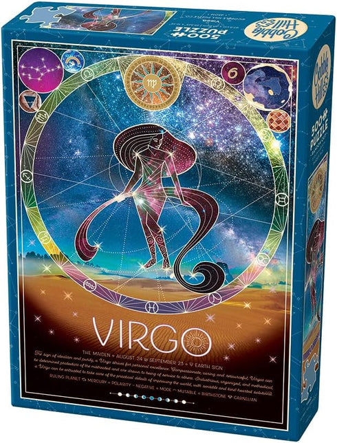 Cobble Hill 500 Piece Zodiac Puzzle - Virgo - Sample Poster Included