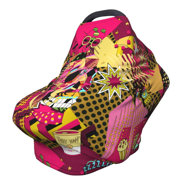 Schgap Skulls Doodle Baby Car Seat Covers Canopy, Nursing Cover Breastfeeding Baby Carrier