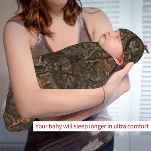 Jarverce Camo Swaddle Blanket Soft Sleeping Bag, Swaddling Sacks for Newborn Baby Unisex Camo Baby Stuff