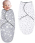 0-3 4 Pack Biloban Baby Swaddles Months for Boy & Girl, Cotton Swaddle Blanket, Newborn Essentials, Lovely Grey Print