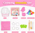 Kids Apron Kitchen Toys 20Pcs - Educational Cooking Baking Set with Cookbook & Chef Hat for 3-8 Year Old Girls