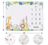 Popfavors Yuzioey Safari Baby Monthly Milestone Blanket - Jungle Animals Growth Chart for Nursery Decor, 50Inx40In