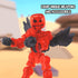 Set 4 6 1 Zing Klikbot, Complete of Poseable Action Figures with Weapons, Translucent, Create Stop Motion Animation