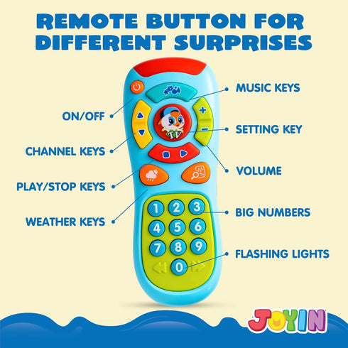 JOYIN My Learning Remote and Phone Bundle - Music Smartphone Toys for Baby, Infants, Kids, Holiday Gifts