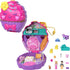 Polly Pocket Something Sweet Cupcake Compact Playset with 2 Micro Dolls & Accessories, Travel Toys with Surprises
