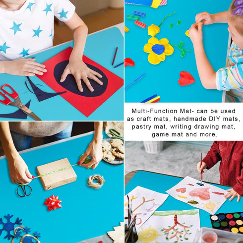 Countertop (23.62x15.75 inches) Extra Large Silicone Craft Mat for Kids, Large Silicone Sheet for Crafts, Kitchen