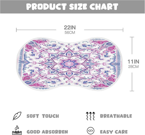 YETTASBIN Mandala Muslin Baby Burp Cloth, Super Soft Absorbent Cotton Burp Rag Baby Bibs Feeding Cloth for Newborn Boys