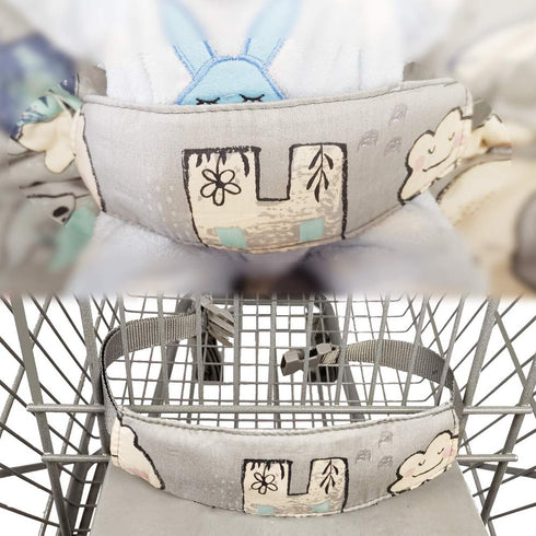 Cotton Shopping Cart Cover for Babies - Machine Washable (Cute Design)
