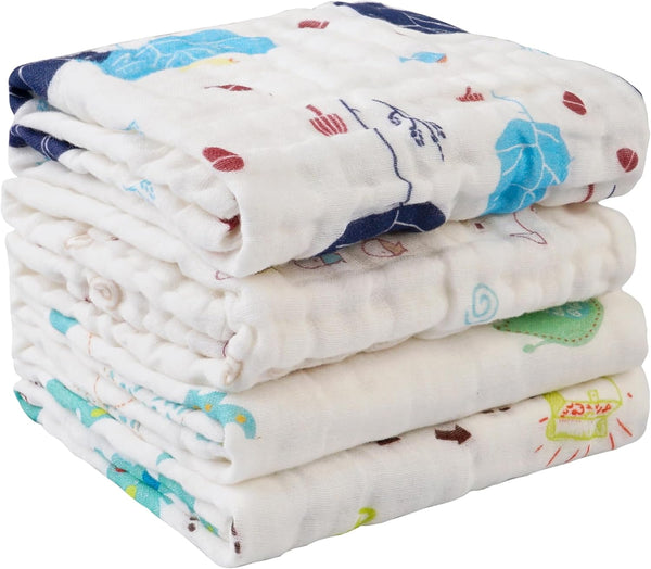 lasoftan Baby Muslin Burp Cloths, 100% Cotton Burping Cloths Super Absorbent Soft, Bath