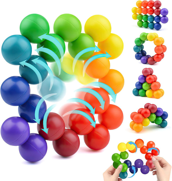 Fidget Toys for Adults Kids, Sensory Toys for Kids with Autism, Educational Ball Toys for 3-12 Year Olds