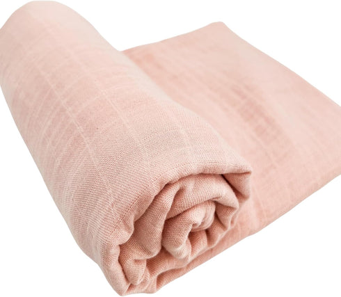 Set 47 Inches Premium Swaddle Blanket by BWD - Bamboo Viscose & Organic Cotton - Baby Girl Swaddle for Newborns