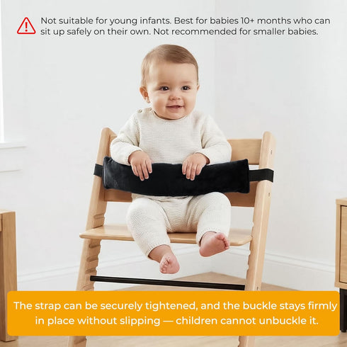 Universal High Chair Safety Straps for Infants & Toddlers - Black
