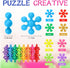 300pcs Building Block Kids STEM Toys - Educational Interlocking Solid Plastic Discs Sets for Preschool Kids Aged 3+