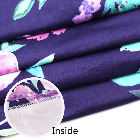 Carseat Cover Girls - Multiuse Nursing Breastfeeding Covers, Purple Flower Theme, Stretchy Soft Breathable Canopy