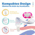 Liname Neutral Pacifier Clip with Teething Toy - 4 Pack Clips for Boys & Girls, Binky Holder Soothie Paci Clip