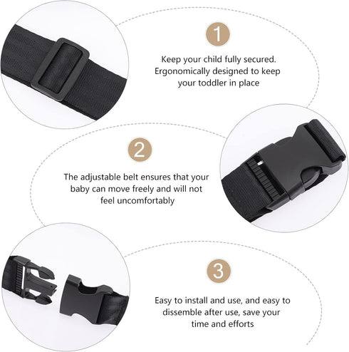 LUOZZY 4 2-Point 55.02x1.49x0.39Inch Pcs High Chair Straps Replacement Harness Straps Belt for Pushchair, HighChair