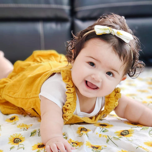 LifeTree Baby Muslin Swaddle Blankets for Boys & Girls, Newborn Set with Matching Headband Bow, 47 x 47 inches,