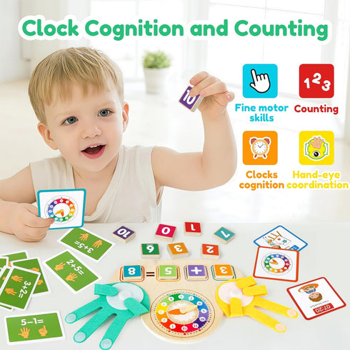 3+,Montessori Counting Toddler Learning Toys for Preschool Educational Learning Activities & Number Blocks Toys Math