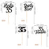 24 PCS 35th Birthday Cupcake Toppers, Hello 35 Cake Topper Thirty Five & Fabulous Cupcake Picks Decorations