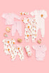 monica + andy Organic Baby Burp Cloth - Fresh Florals Design, One Size