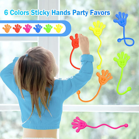 48PCS Sticky Hands Bulk Party Favors - Stretchy Fidget Toys for Kids - Goodie Bag Stuffers & Classroom Prizes