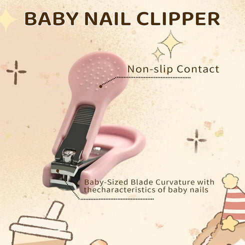 Set Baby Nail Kit with Cute Owl Case Newborn Manicure & Pedicure with Nail Clipper, Scissors, File & Tweezers