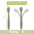 WeeSprout Silicone Baby Spoons Set of 3, Soft-Tip Infant Feeding Utensils, Bendable, Dishwasher Safe, Travel Case