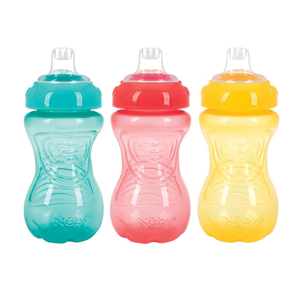 Nuby 3 Pack No Spill Toddler Sippy Cups - Toddler Cups Spill