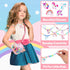FLYINGSEEDS Unicorn Jewelry Making Kit, 5 Rubber Necklaces and Charms with 100 Big Holes Beads Toy Set, Beading Arts and Crafts, Ideal Gifts for Girls Preschoolers Toddlers Kids Age 3 4 5 6 7 8 9 10 by FLYINGSEEDS