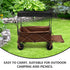 Setup Portable Folding Wagon Canopy Sunshade for Outdoor Activities Family-Friendly Utility Cart for Picnics Camping