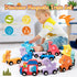 AquaArcc 1-3, Set 1 2 3 Toddler Boy Toys Age Dinosaur Toy Wooden Magnetic Train with Playmat/Storage Bag for Baby Boy