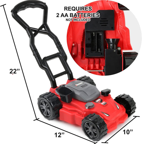 Kids Toy Lawn Mower Toddler Landscaping Gardening Tools and equipment Includes Mask Safety Goggles and Earmuffs