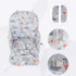 High Chair Pad, Cute Pattern High Chair Cushion, Soft Comfortable Seat Belt Design, Breathable Pad (Gray Animal Pattern)