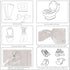 QOOMABA Cloth Diaper Sprayer Splatter Shield for Toilet, Snap Button Diaper Holder & Clips, Foldable Diaper Spray