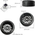 4PCS 12mm Hub Wheels for 1:10 RC Drift Cars, 62mm Hard Plastic On Road Racing Tires (Black)