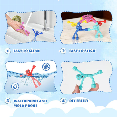 5PCS Mruikeny Magnetic Robot Men Travel Toys, Magnetic People Sensory Fidget Toys for Toddlers Kids Adults Airplane Car