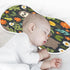 Bulletgxll Set 4, Sloths with Flowers Unisex Baby Burp Cloths of Soft Absorbent Organic Cotton Muslin Burping Cloths