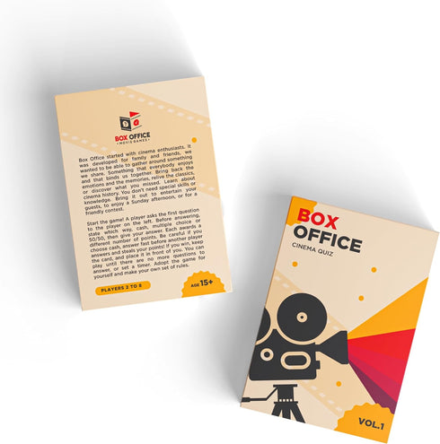 Cinema Quiz Vol 1. A Movie Trivia Card Game for Adults, Family Gathering and Friends, Fun Game Nights