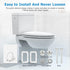 Hosslly 19" Elongated Toilet Seat with Built in Potty Training Seat, Potty Training Toilet Seat for Toddlers, Magnetic