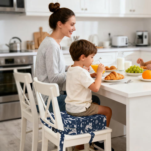 omedecal 4" Toddler Booster Seat for Dining Table Kitchen Chair, Kids Booster Seat with Non-Slip Bottom and Adjustable