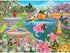 Birdbath Haven 300 Piece Jigsaw Puzzle for Adults 18" x 24" by Bits and Pieces - Butterfly Flower Bird Bath