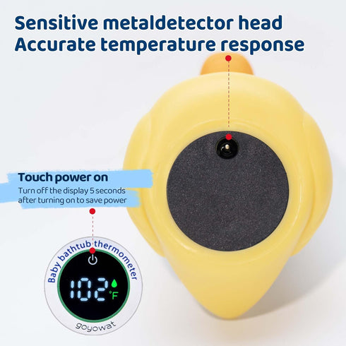 Baby Bath Thermometer, Bath Temperature Duck Toy for Newborns, Infant Bath Essentials, Water Temperature Gauge
