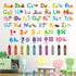 DS-8044 DECOWALL Animal Alphabet Numbers Colour Decals Stickers Kids Peel and Stick Removable for Room dcor Letters ABC
