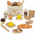 PairPear Wooden Bakery Play Food Set, Pretend Play Kitchen Accessories with Shopping