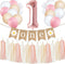 Gankbite Daisy 1st Birthday Decoration One Highchair Banner For Girls Pink White Flower