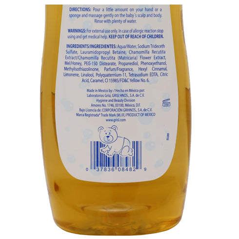Ricitos de Oro 2-in-1 Baby Hair and Body Wash, 2-Pack of 13.5 FL Oz Each - Hypoallergenic with Chamomile & Honey