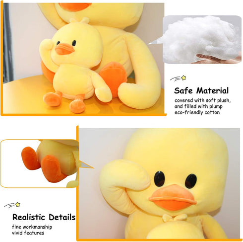 AIXINI 11.8inch Plush Duck Stuffed Animal, Soft Yellow Duckling Duckie, Funny Cuddly Gifts